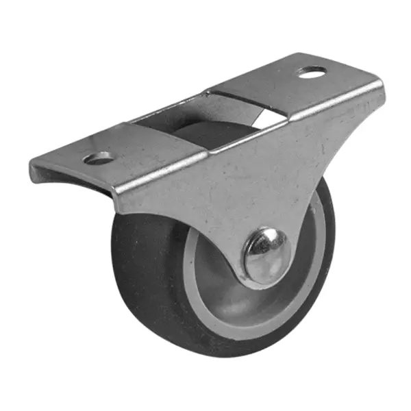 Колесо мебельное неповоротное без тормоза 40 мм до 50 кг цвет серый