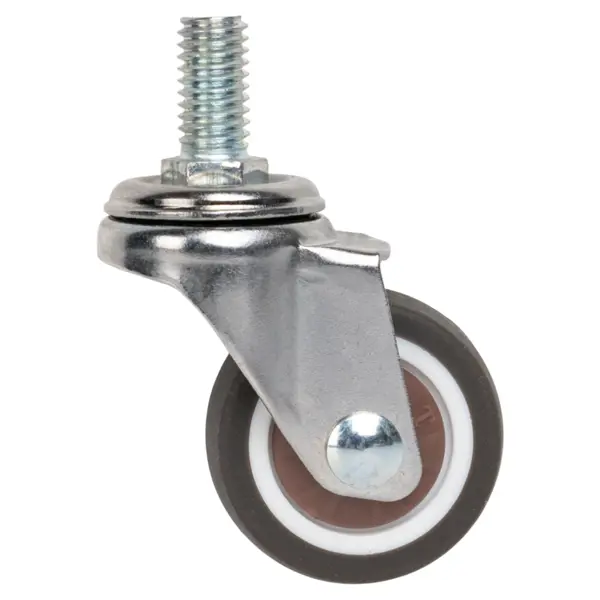 Колесо поворотное без тормоза 30 мм до 20 кг с резьбой М8 цвет серый