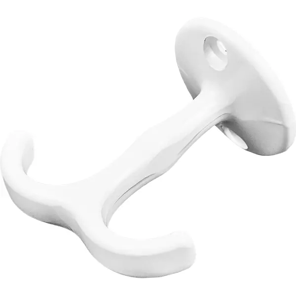 Крючок мебельный 3.6x5.7x5.45 см цвет матовый белый