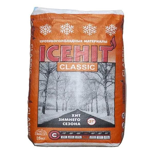 Противогололедный реагент Icehit Classic, 25 кг