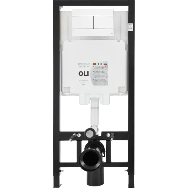 Инсталляция Oli 80 Eco 50 см для подвесного унитаза с кнопкой Slim цвет белый