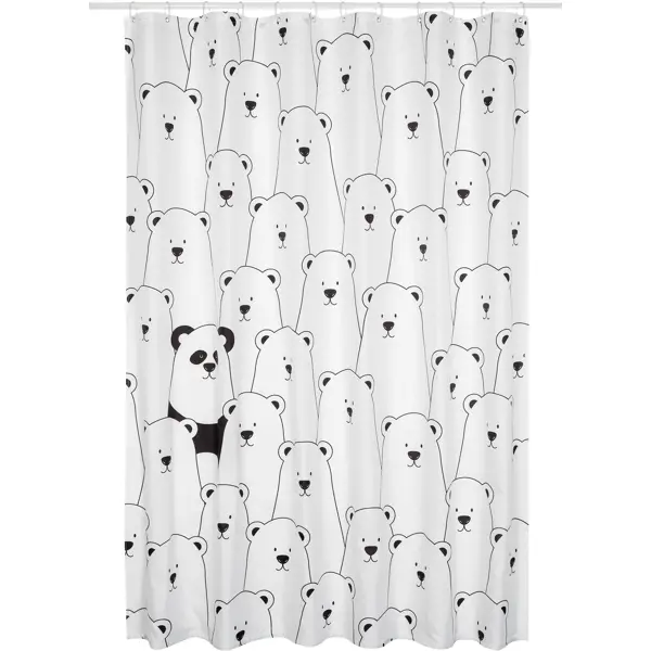 Штора для ванной Fixsen Panda 180x200 см полиэстер цвет белый