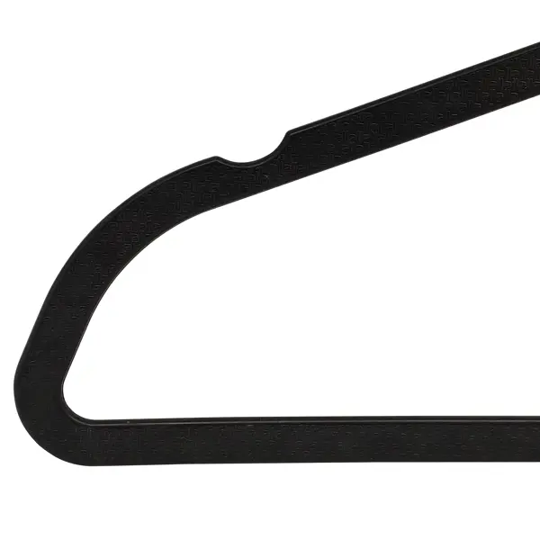 Плечики Spaceo 45 см пластик цвет чёрный 4 шт