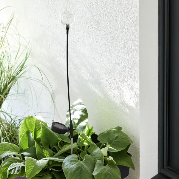 Садовая подсветка Inspire Inox на солнечных батареях 72.5 см, эффект колебания, цвет черный