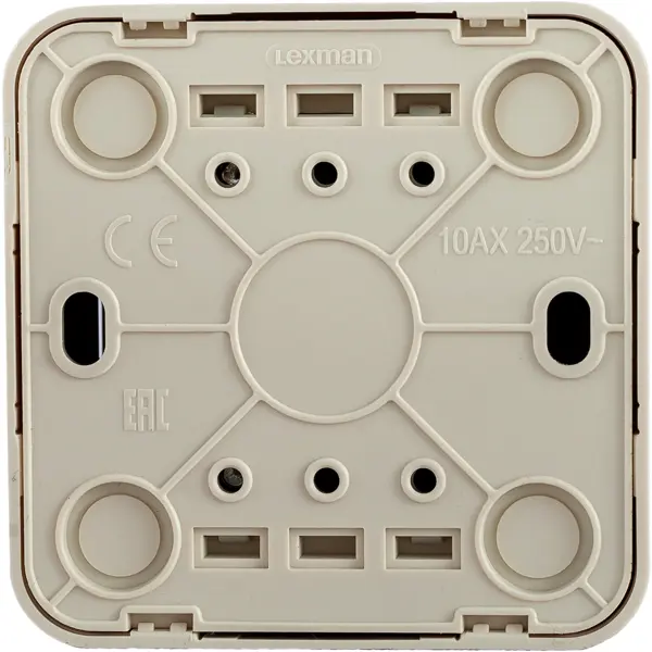 Кнопка для дверного звонка проводная цвет бежевый