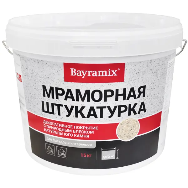 Штукатурка мраморная Bayramix Magnolia White-K 15 кг