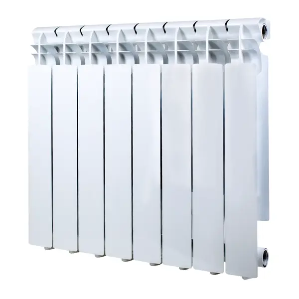 Радиатор секционный Monlan RU Aluminium 500/96 8 секций боковое подключение алюминий белый