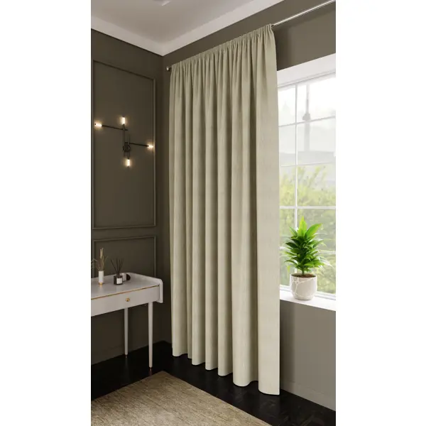 Штора на ленте Este 200x280 см цвет кремовый