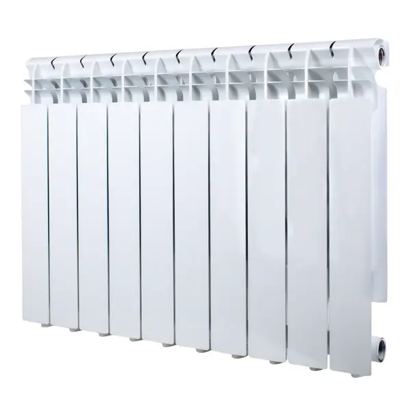 Радиатор секционный Monlan RU Aluminium 500/96 10 секций боковое подключение алюминий белый