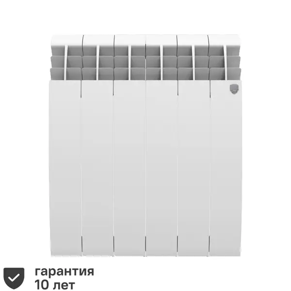Радиатор секционный Royal Thermo Biliner Alum 500/87 6 секций боковое подключение алюминий белый