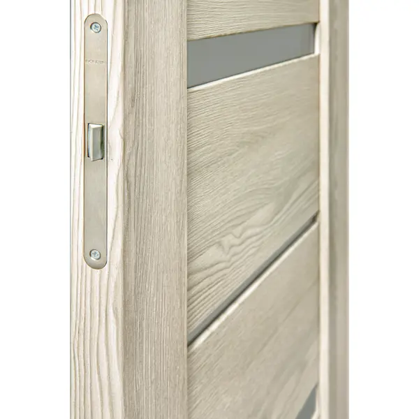 Дверь межкомнатная остекленная с замком и петлями в комплекте Верано 60x200 см ПВХ цвет ривьера крем
