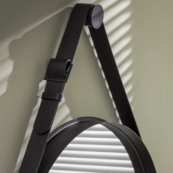 Зеркало декоративное Inspire Barbier круглое 43 см цвет черный