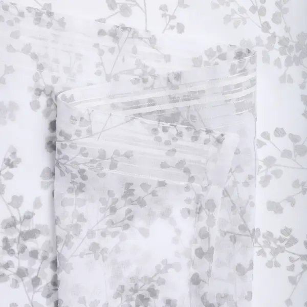 Тюль на ленте Фрейя 300x260 см цвет серый