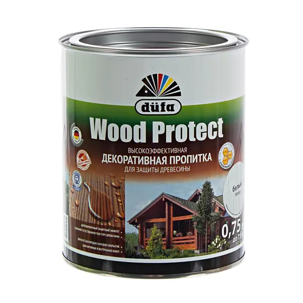 Антисептик Dufa Wood Protect цвет белый 0.75 л