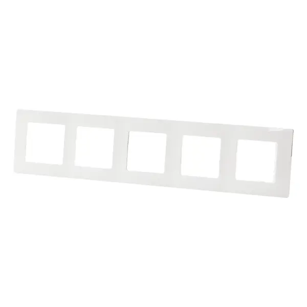 Рамка для розеток и выключателей Legrand Etika 5 постов цвет белый