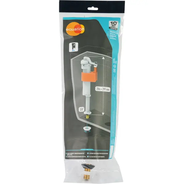 Клапан заливной Equation с нижней подводкой воды 3/8" 206-299 мм