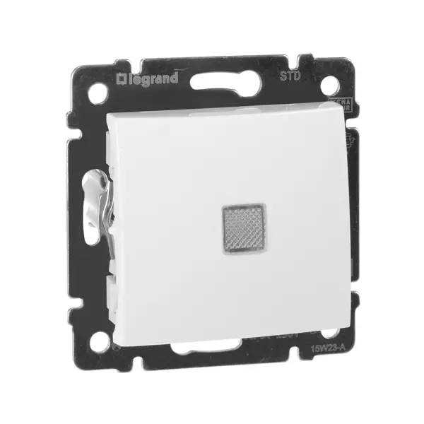 Выключатель встраиваемый Legrand Valena 1 клавиша с подсветкой, цвет белый