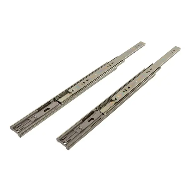 Мебельные направляющие шариковые 550x45 мм металл цвет никель 2 шт.