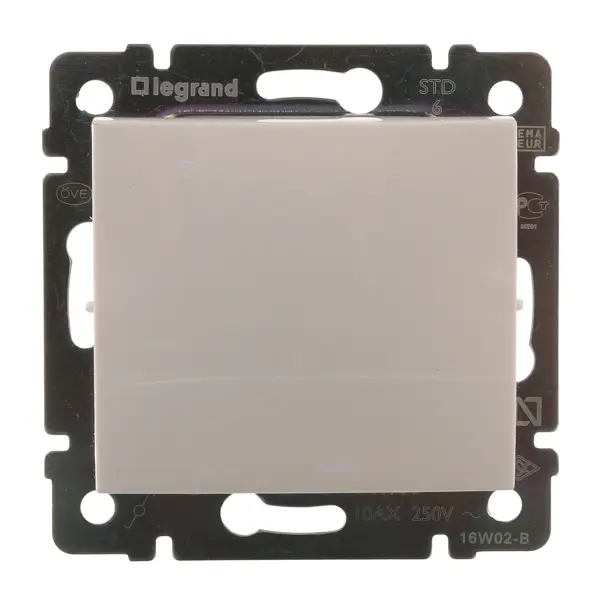 Переключатель одноклавишный - Legrand Valena - 10А 250В схема 6 безвинтовые зажимы - белый