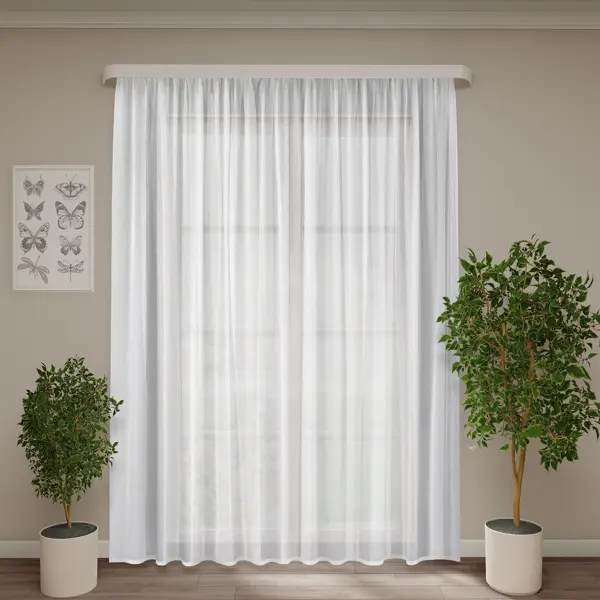 Тюль на ленте KREAFORTA Softy 300x260 см цвет белый