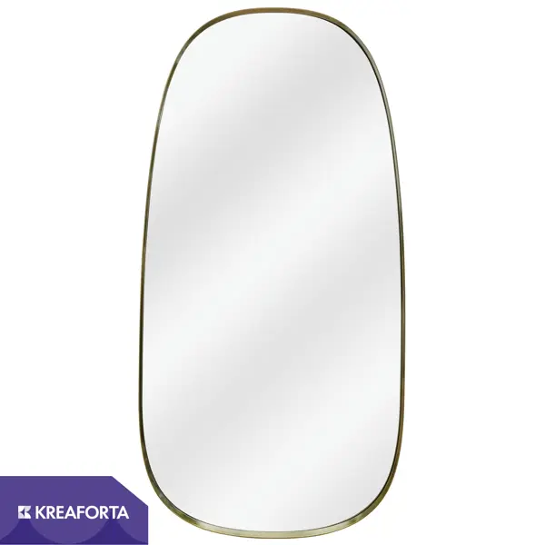 Зеркало декоративное KREAFORTA Glam Brass овальное 40x78 см металл цвет золотистый
