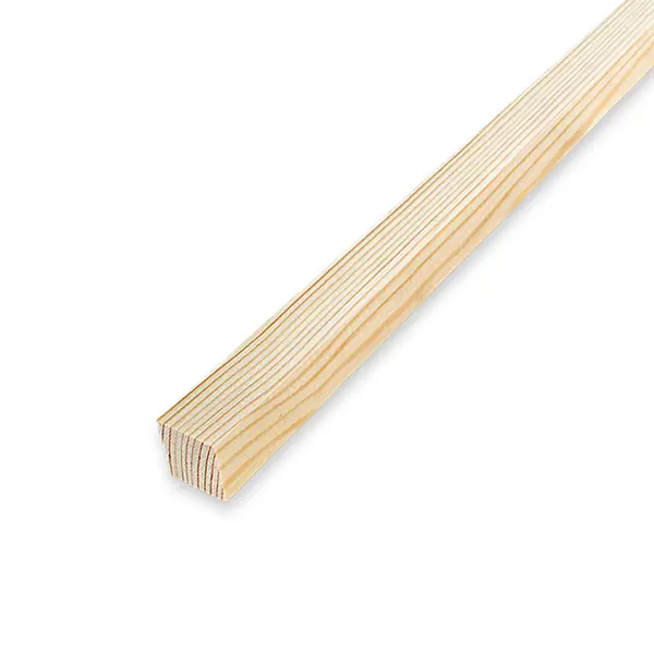 Декоративный брусок сращенный 19x19x2200 мм хвоя сорт Экстра прямой