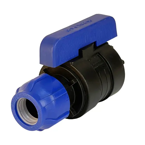 Кран шаровой прямой Valfex DN15 PN16 1/2"x25 ВР полипропилен ручка бабочка