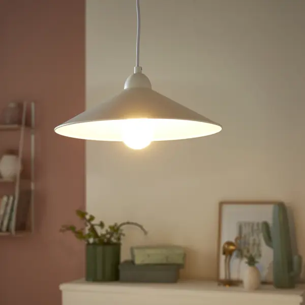 Светильник подвесной Braga 1 лампа цвет белый матовый