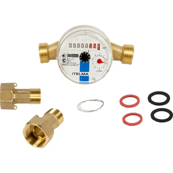 Счётчик для холодной воды Itelma 1/2" DN15, со сгонами