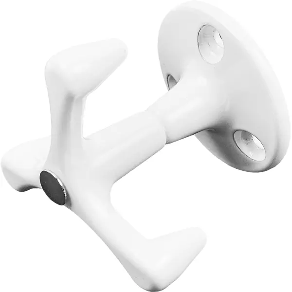 Крючок мебельный 4x5.3x4.8 см цвет матовый белый