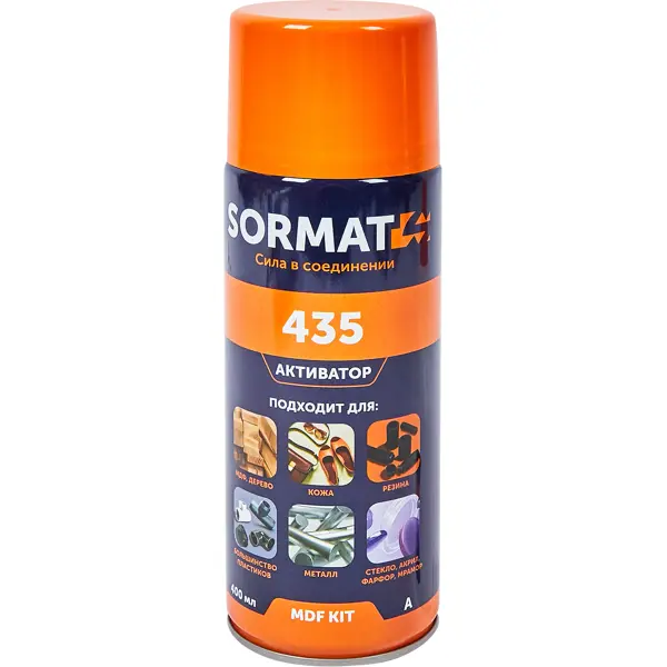 Суперклей - набор для экспресс склеивания Sormat MDF KIT 435 80 гр + 400 мл