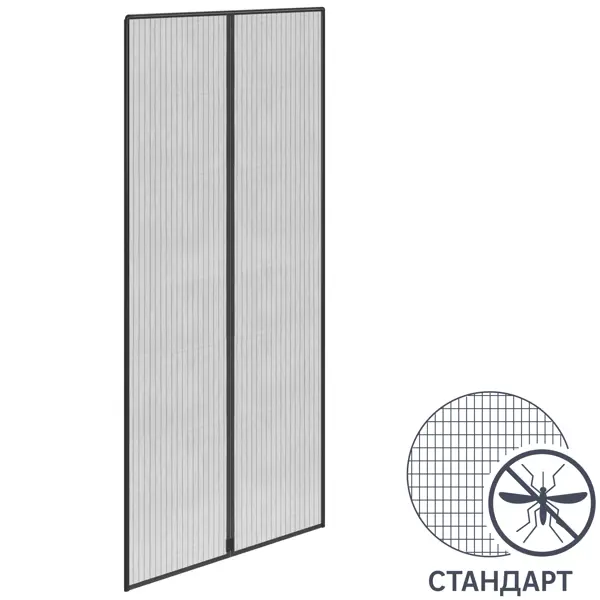 Москитная штора для двери Artens 150x230 см с магнитами черная