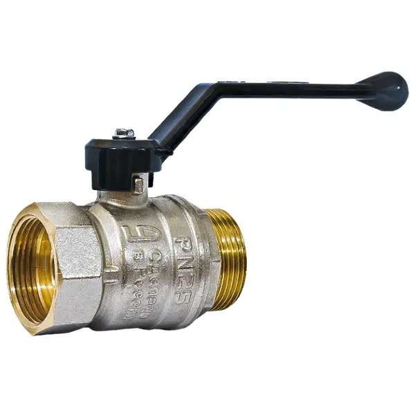 Кран шаровой прямой LD DN32 PN25 1 1/4" НР/ВР латунь ручка рычаг