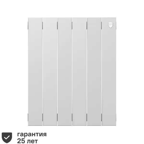 Радиатор секционный Royal Thermo Pianoforte 500/100 6 секций боковое подключение биметалл белый