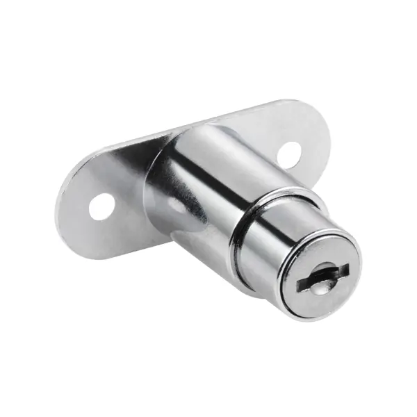 Замок мебельный врезной для 2 дверей 20x19 мм цвет хром