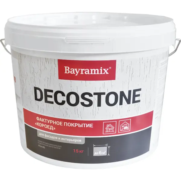 Покрытие декоративное фактурное Bayramix Decostone крупная 15 кг цвет белый