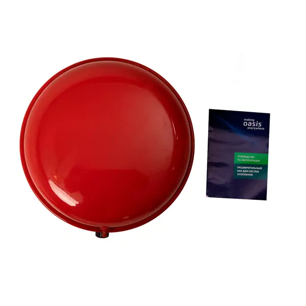 Расширительный бак для системы отопления 8 л Oasis RP-8 3/4" плоский красный