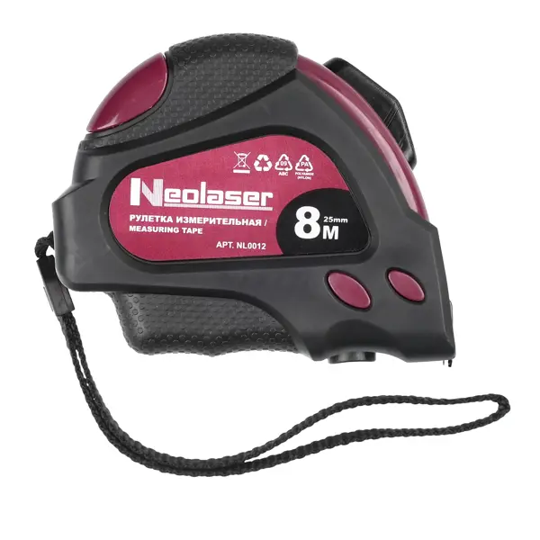 Рулетка Neolaser NL0012 с автостопом 8 м x 25 мм