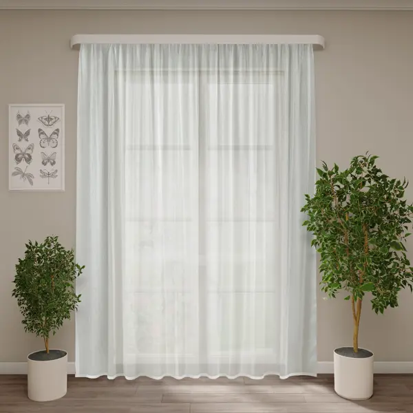 Тюль на ленте KREAFORTA Softy 300x260 см цвет кремовый