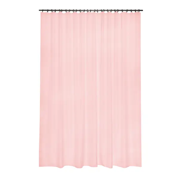 Тюль на ленте Inspire Polyone Kiss 300x280 см цвет розовый
