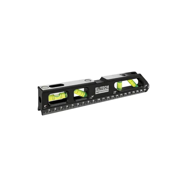 Уровень пузырьковый Elitech HD 320306 4 глазка магнитный 230 мм