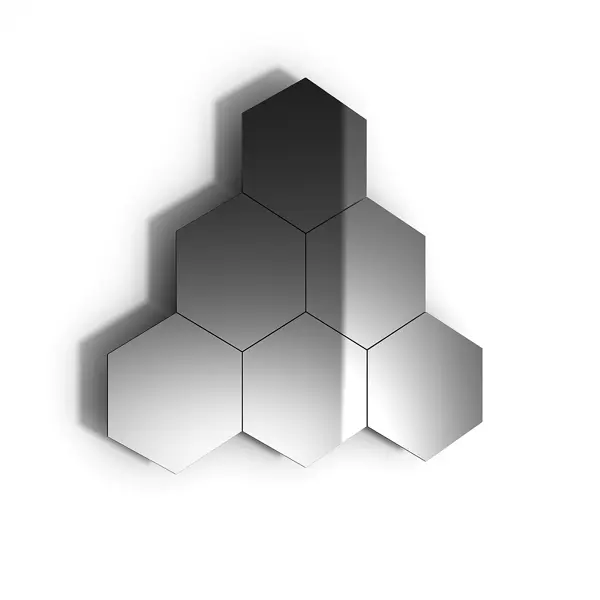 Плитка декоративная зеркальная «Соты» цвет графит 6 шт.