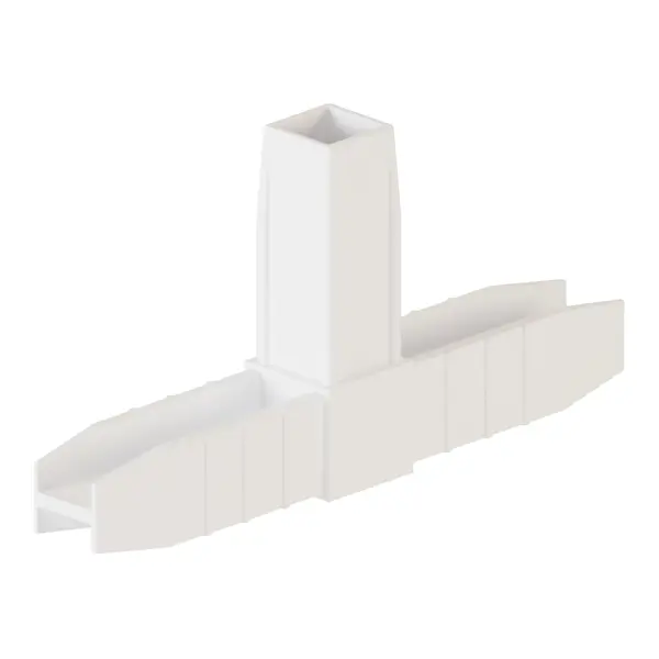 Коннектор для штанги 3 Лофт 2D пластик цвет белый