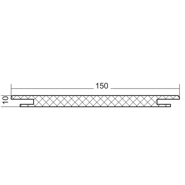 Добор телескопический Стелла 2130x150x10 мм эмаль цвет белый