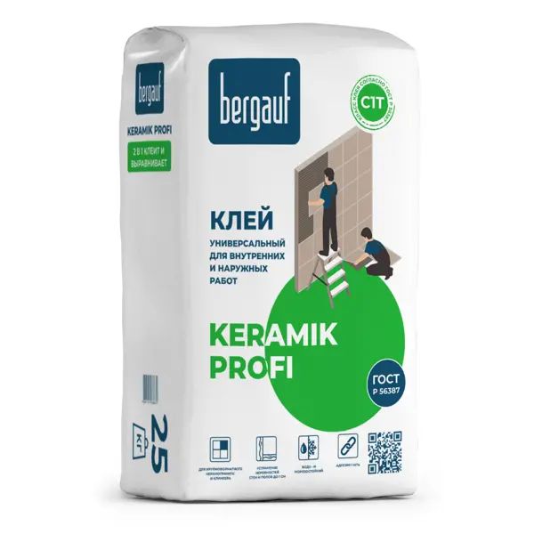 Клей для плитки Bergauf Keramik Profi 25 кг