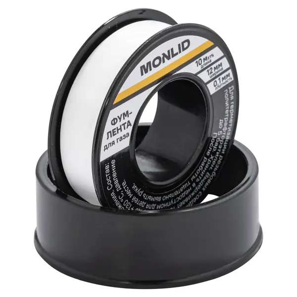 Фум лента для газа MONLID 12x0.1 мм 10 м
