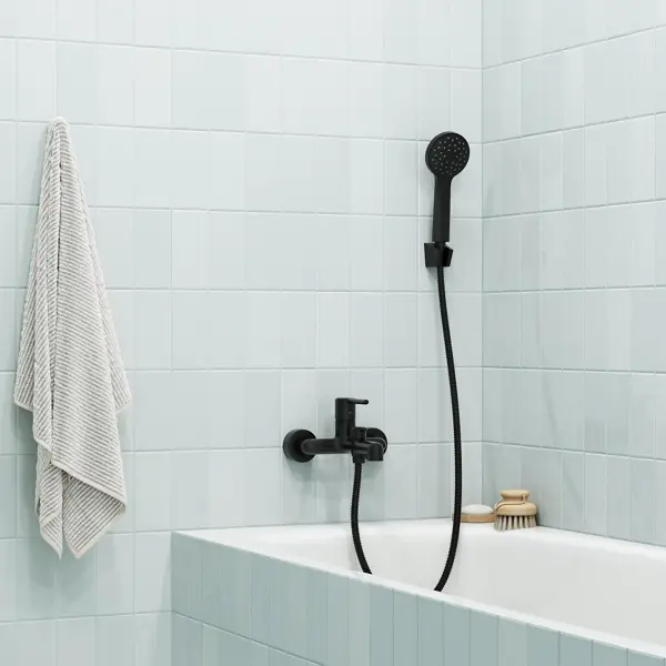 Шланг для душа Iddis Agua 1.5 м металлический цвет черный матовый