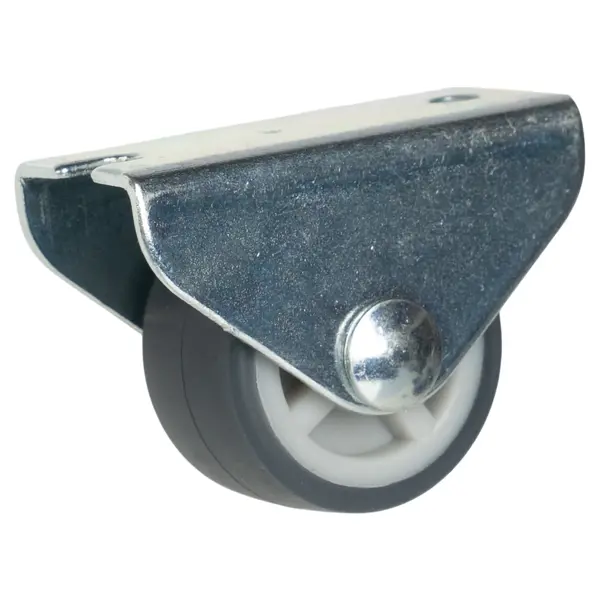 Мебельный ролик неповоротный без тормоза 25 мм до 20 кг цвет серый