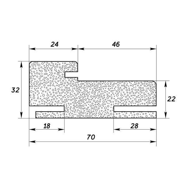 Комплект дверной коробки телескопический 75x75x40 мм Hardflex цвет белый