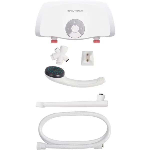 Проточный водонагреватель электрический Royal Thermo Smartfix TS 5.5 кВт белый с душевой лейкой и краном